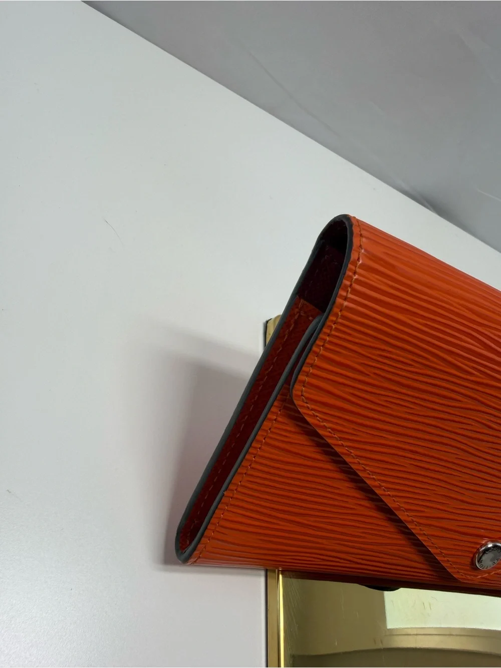 Louis Vuitton Orange Epi Leather Envelope Wallet